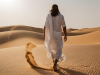 Jesus walking in the desert